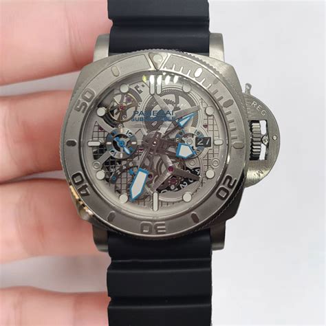 panerai skeleton back steel band|Panerai 18k parts.